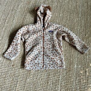 Patagonia Kids Spotted Fleece Jacket with Bear Ears size 5T